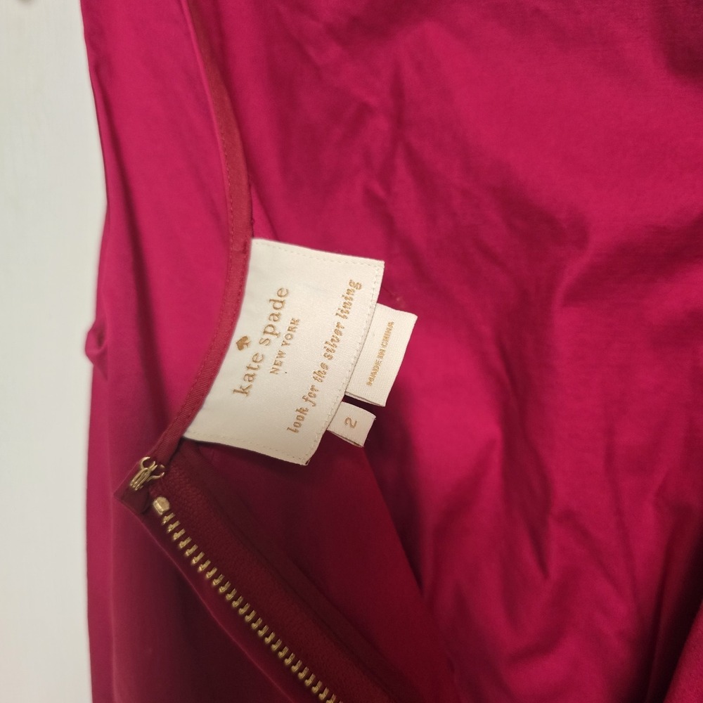 Kate Spade Fuchsia Pink Dress Size 2 With Pockets - Picture 5 of 10